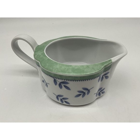 Villeroy & Boch SWITCH 3 Gravy/Sauce Boat White Blue Leaf Print Discontinued - Picture 13 of 15